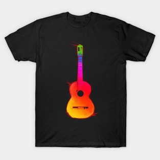 rainbow colored guitar T-Shirt